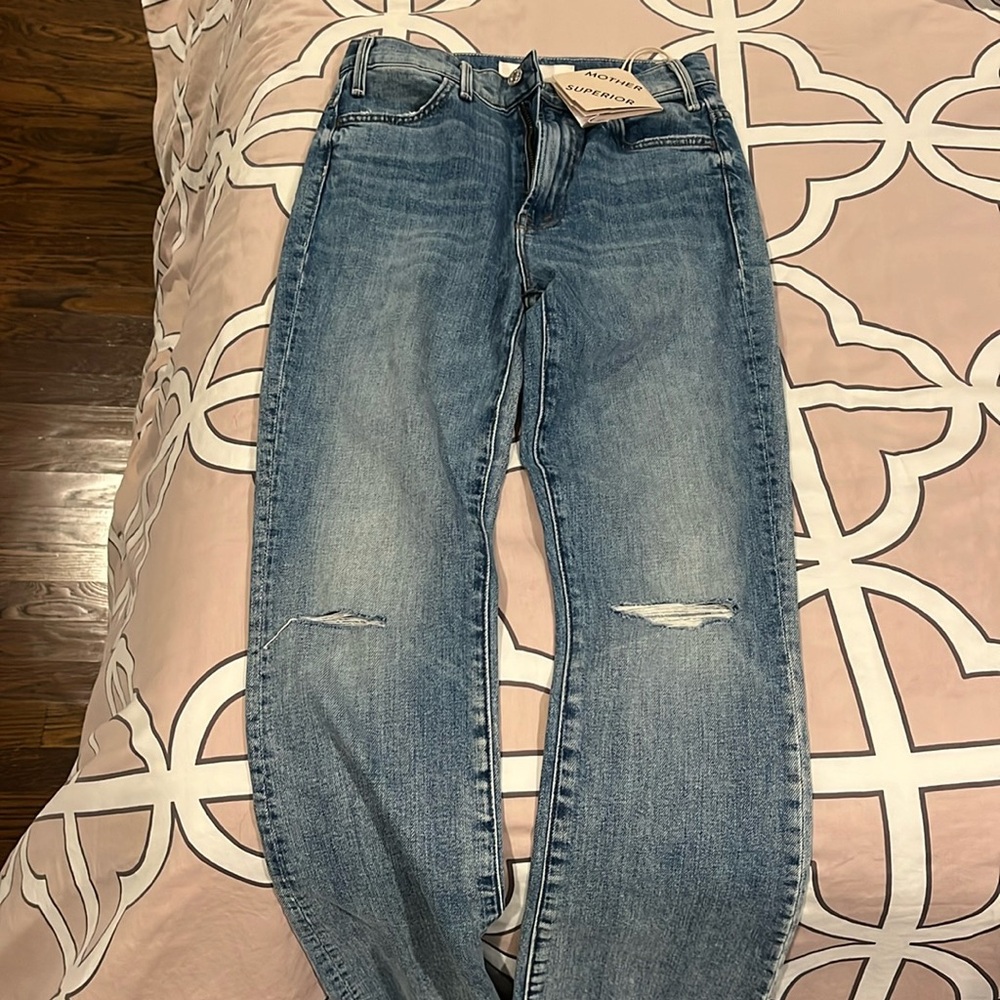 Mother denim hustler ankle fray 25 NWT